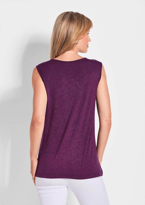 Ärmelloses Top in Viskose-Jersey