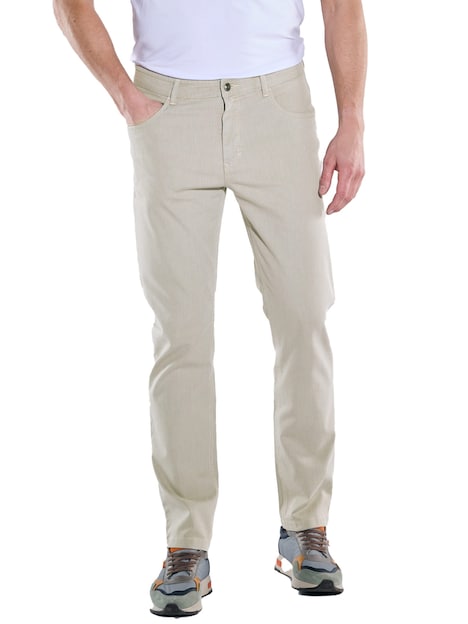 engbers Herren 5-Pocket-Hose regular , Braunbeige