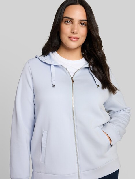 Hoodie Sweatjacke aus Scuba
