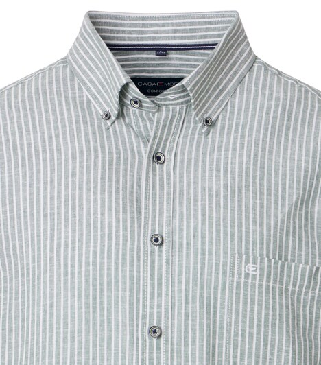 Leinenhemd Kurzarm gestreift Comfort Fit