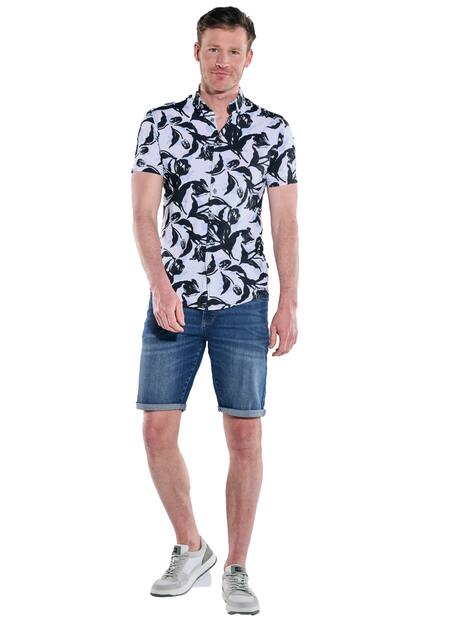 engbers Herren Kurzarm-Hemd gemustert , Anthrazit