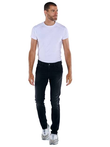 engbers Herren Super-Stretch-Jeans slim fit , Schwarz