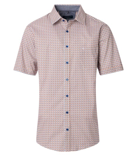 Freizeithemd Kurzarm Print Comfort Fit