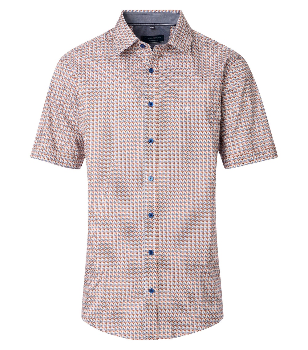 CASAMODA Freizeithemd Kurzarm Print Comfort Fit