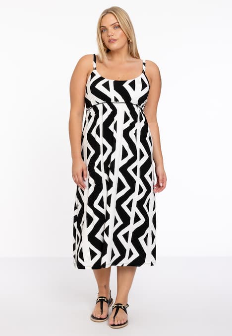 Kleid mit grafischem druck