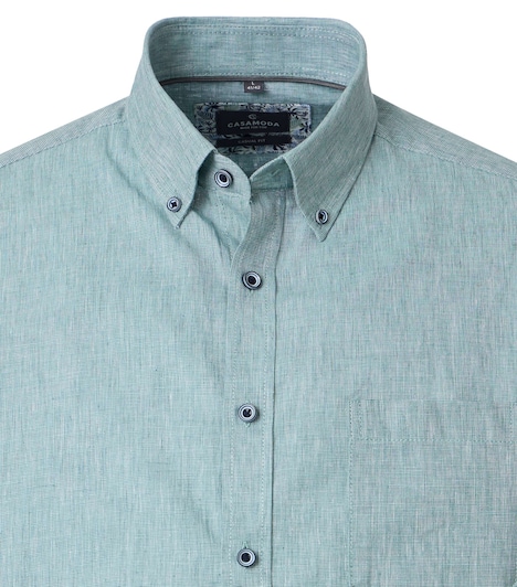 Leinenhemd kurzarm uni Casual Fit