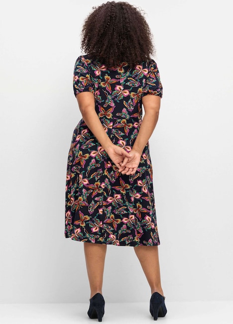 Jerseykleid Kurzarm Sonstiges Muster