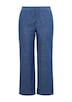 Wide-Leg-Hose aus Leinenmix in Denim-Optik