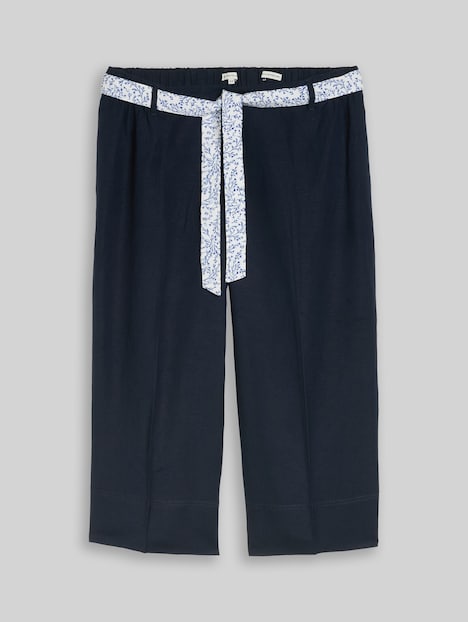 Culotte Hose mit Leinenanteil