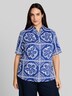 Loose Fit Bluse mit Leinenanteil