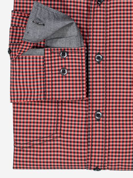 engbers Herren Langarm-Hemd kariert , Rot