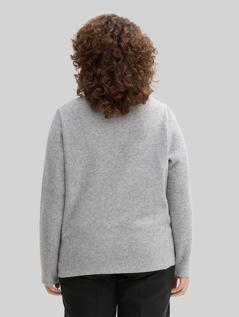 Soft-Touch Sweatshirt mit Knopfdetails