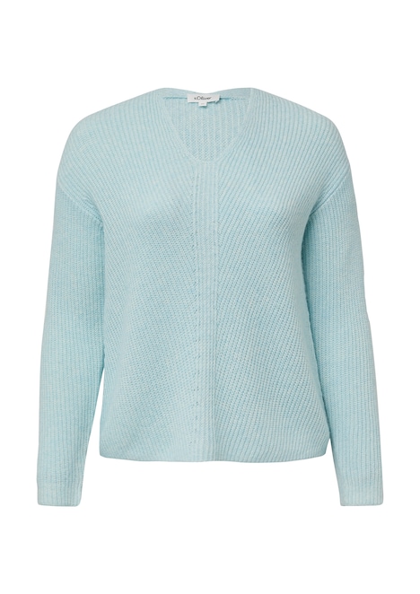 Weicher Strickpullover im Relaxed Fit mit V-Ausschnitt