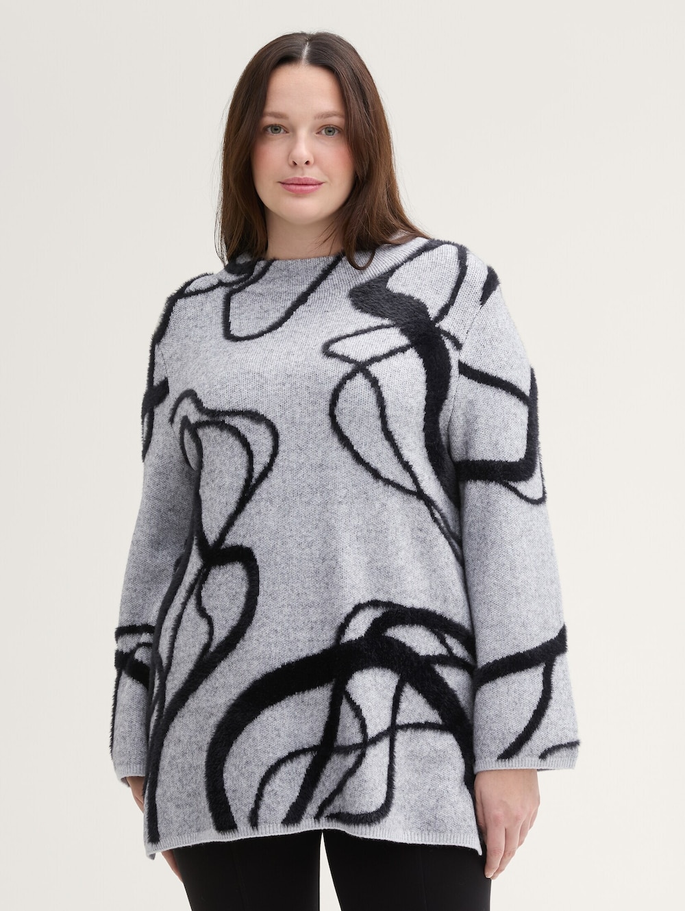Tom Tailor Women PLUS Pullover & Strickjacken Plus Size - Loose Fit Strickpullover mit Muster