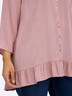 Bluse 3/4-Arm Ohne Kragen