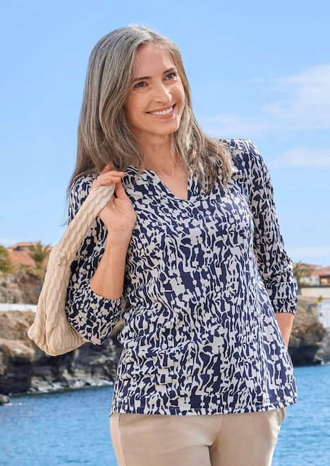 Elegantes Blusenshirt mit V-Ausschnitt