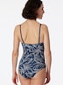 Schiesser Damen Badeanzug Bandeau - Ocean Swim - blau, weiß
