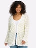 Cardigan Langarm Ajour Ohne Kragen