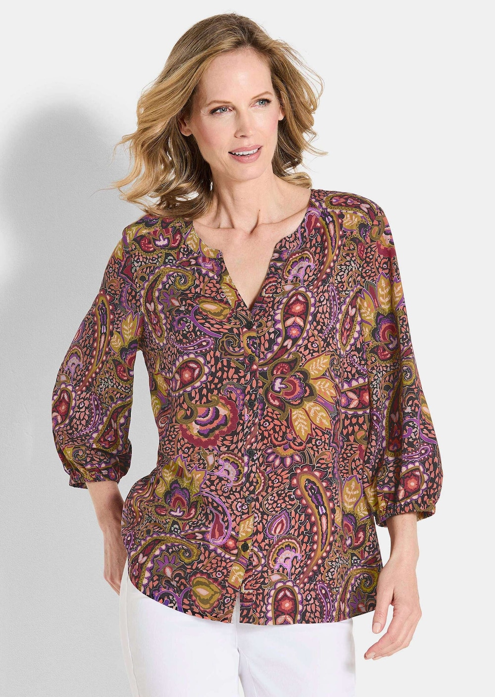 Bluse aus reiner Viskose