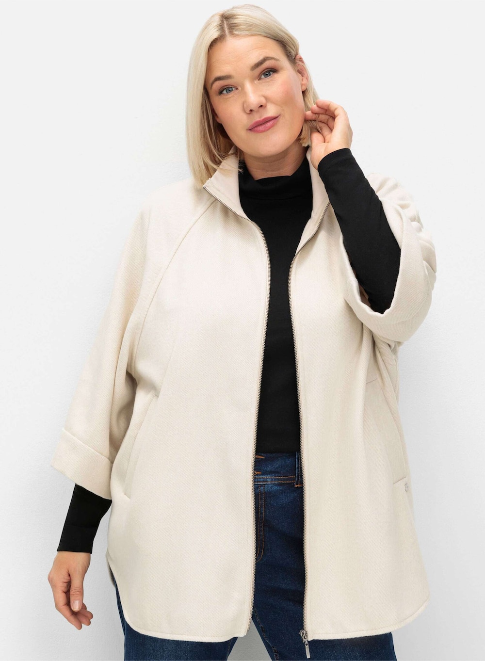 Jacke 3/4-Arm Uni Stehkragen
