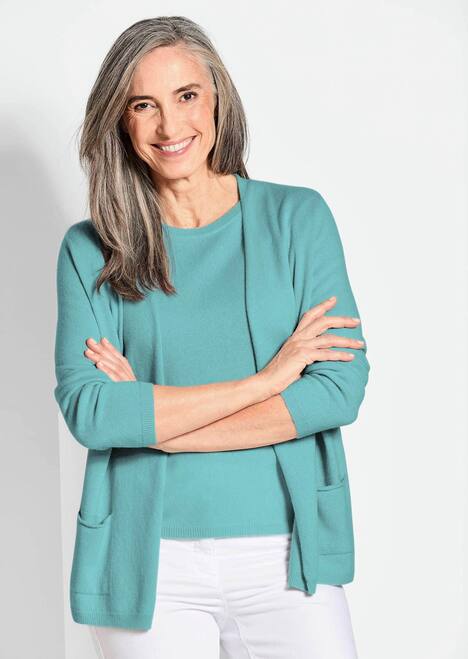 GOLDNER Lang tricot jasje van kasjmier Lang tricot jasje van kasjmier