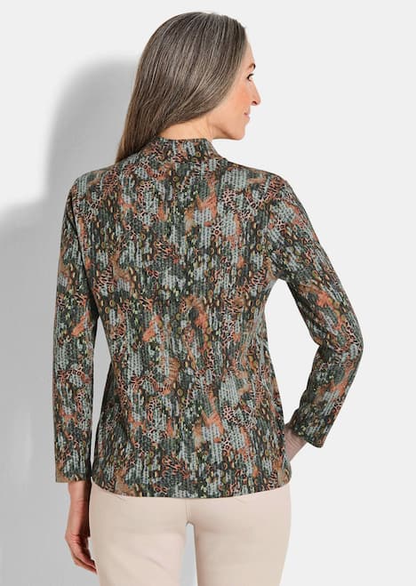 Bedrucktes Jersey-Shirt, Langarm