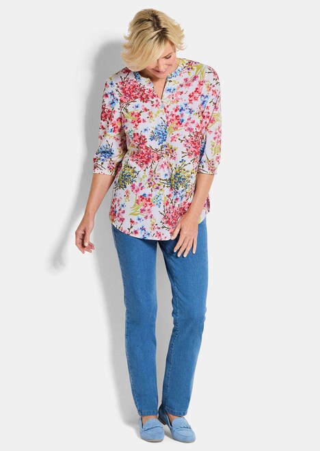 Schlupfbluse mit floralem Muster