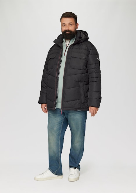 Gesteppte Jacke mit abnehmbarer Kapuze