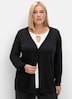 Strickjacke Langarm Uni Ohne Kragen