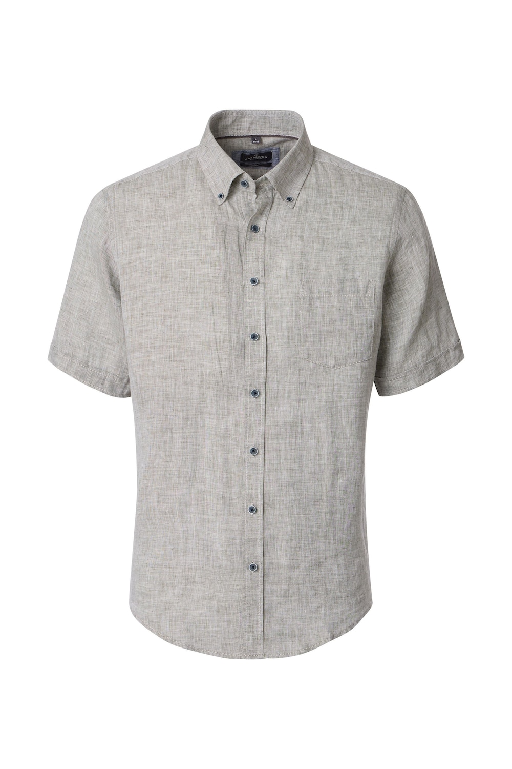 Leinenhemd Kurzarm uni Casual Fit