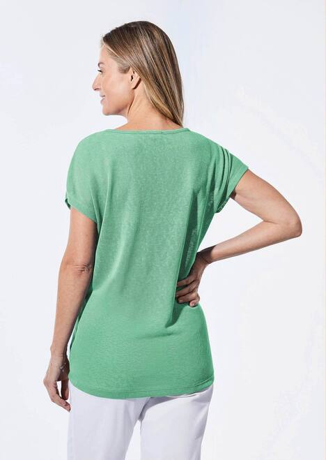 Shirt in Leinenoptik