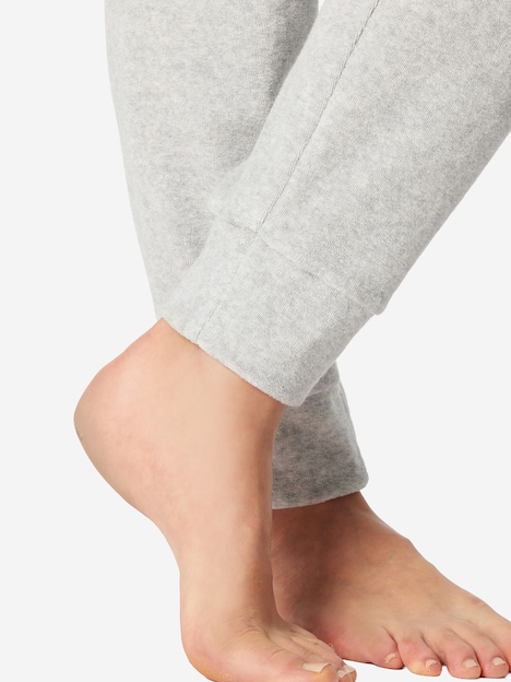 Schiesser Damen Pyjama Casual Essentials - silbergrau-mel.