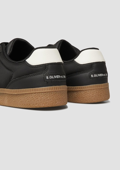 Schnür-Sneaker in Leder-Optik