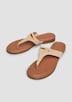 Zehentrenner-Sandalen aus Leder mit dekorativem Detail