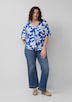 Strukturierte Bluse im O-Shape