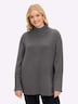 Pullover Pullover mit Melangegarn Langarm Stehkragen