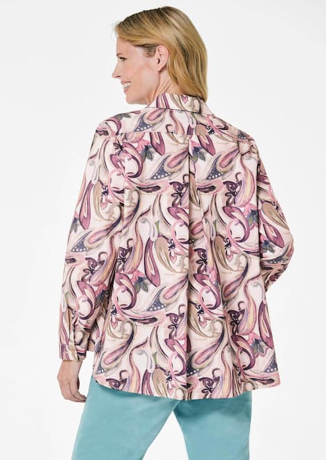 GOLDNER Blouse met print Blouse met brede overhemdkraag en paisleymotief