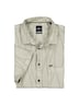 Herren Kurzarm-Hemd mit Struktur und Comfort-Stretch , Khaki