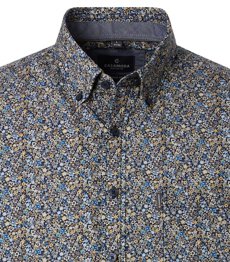 Freizeithemd Kurzarm Print Comfort Fit