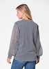 GOLDNER Blouse Chiffon blouse met elastische manchetten