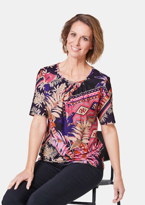 Stretchbequemes Shirt mit extravagantem Druck