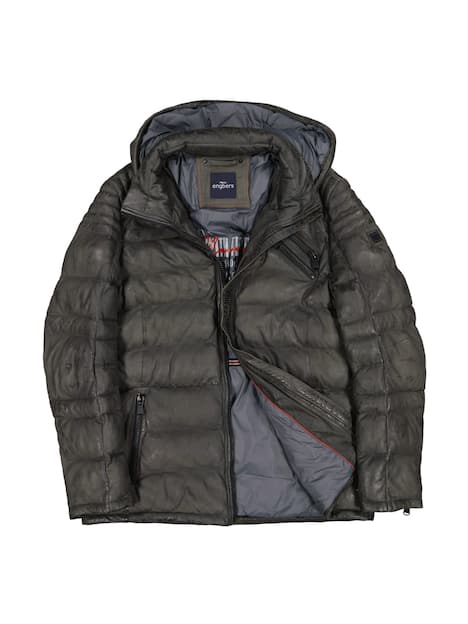 engbers Herren Lederjacke , Schwarzbraun