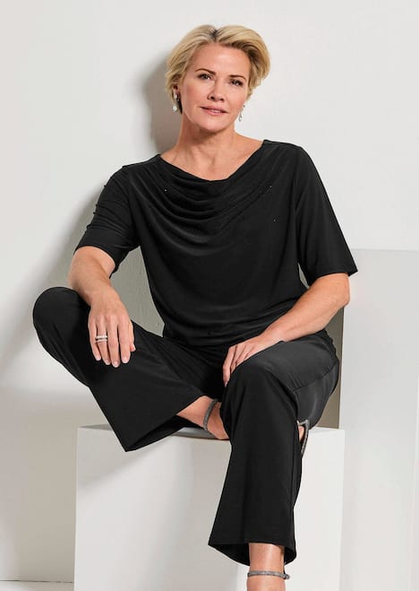 Jerseyshirt mit Glitzersteinen