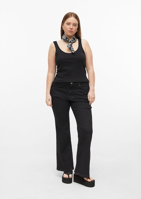 Jeans Flare / Mid Rise / Flared Leg
