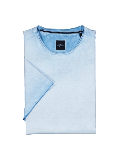 Herren T-Shirt gestreift , Hellblau