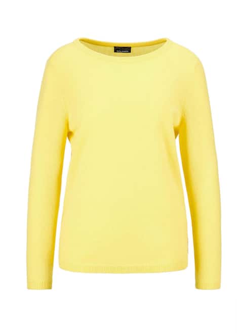 Kaschmirpullover mit U-Boot Ausschnitt