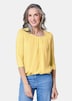 Chiffon-Shirt mit 3/4-Arm, Rundhals