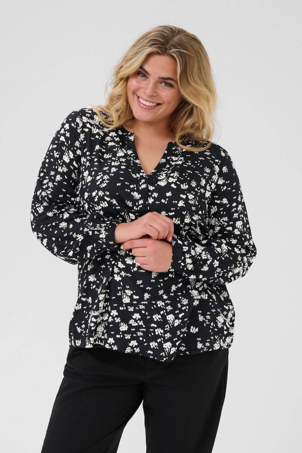 Langarm-Bluse Regular fit