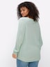 Langarm-Pullover Strickpullover mit U-Boot-Ausschnitt Langarm Ohne Kragen