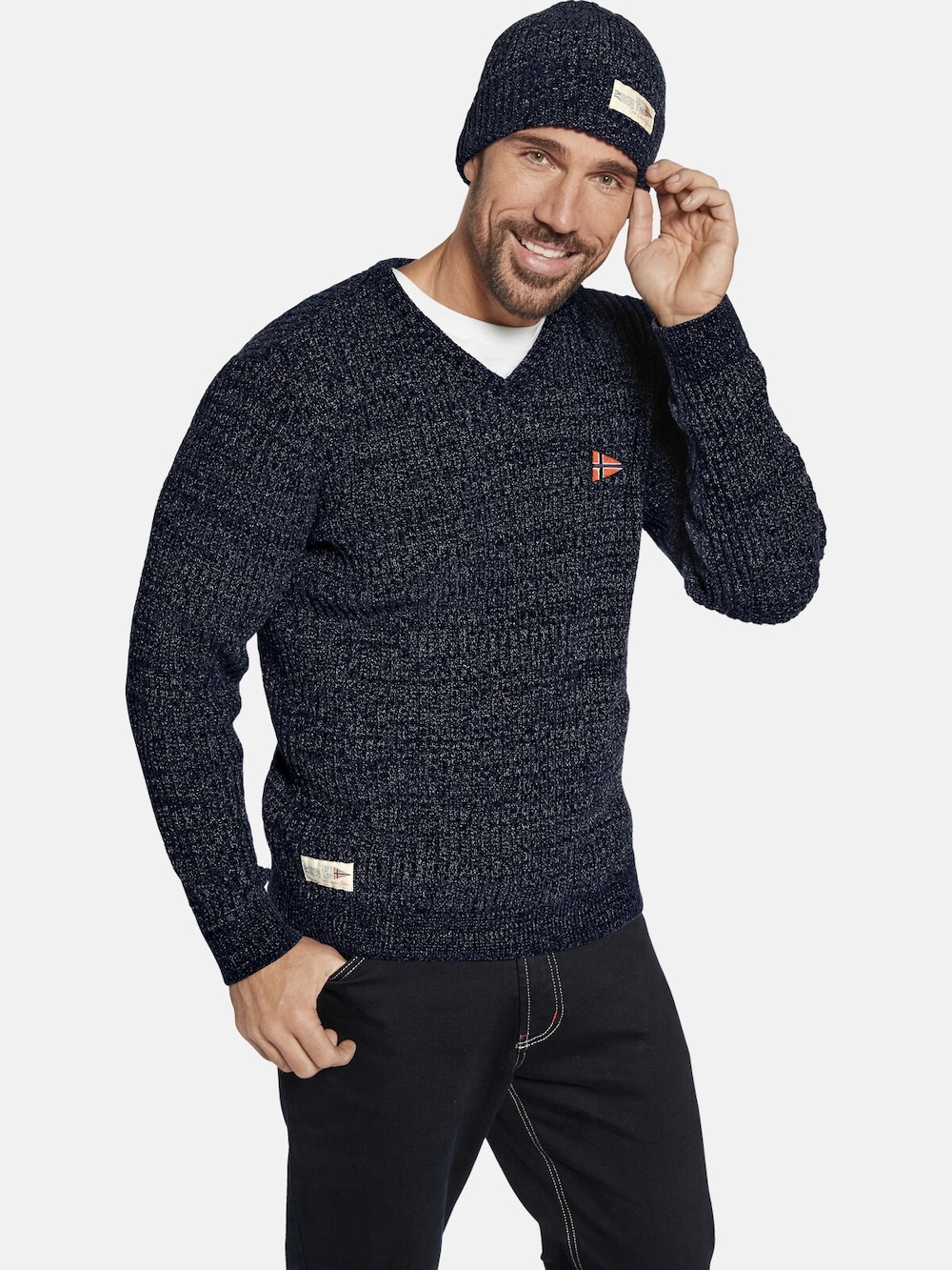 Jan Vanderstorm Pullover mit Mütze RONAI